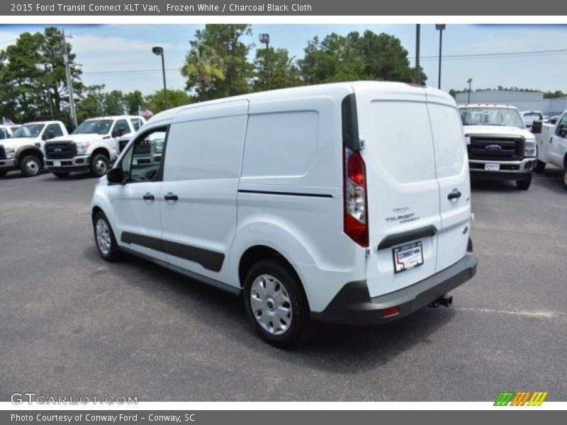 Frozen White / Charcoal Black Cloth 2015 Ford Transit Connect XLT Van