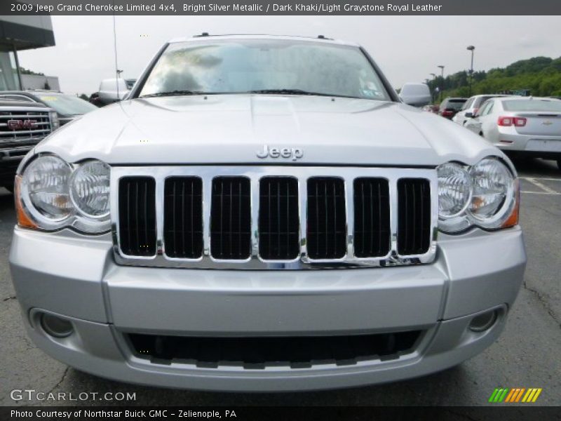 Bright Silver Metallic / Dark Khaki/Light Graystone Royal Leather 2009 Jeep Grand Cherokee Limited 4x4