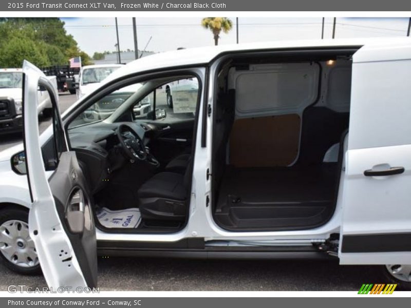 Frozen White / Charcoal Black Cloth 2015 Ford Transit Connect XLT Van