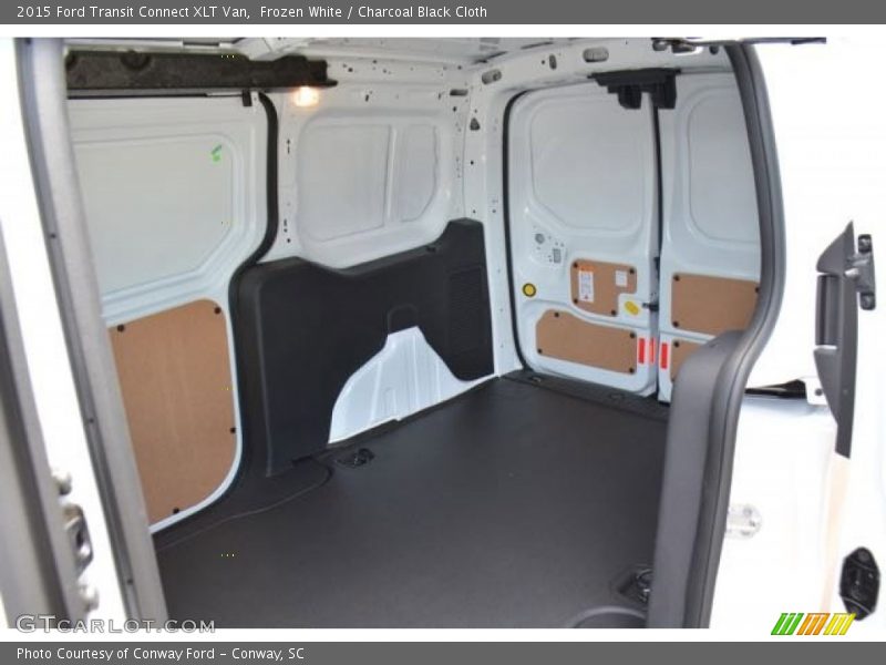 Frozen White / Charcoal Black Cloth 2015 Ford Transit Connect XLT Van
