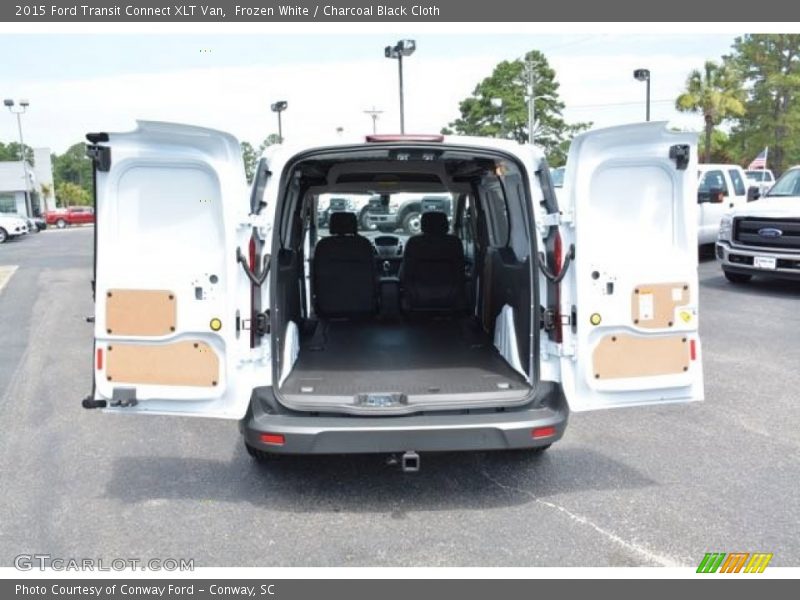 Frozen White / Charcoal Black Cloth 2015 Ford Transit Connect XLT Van