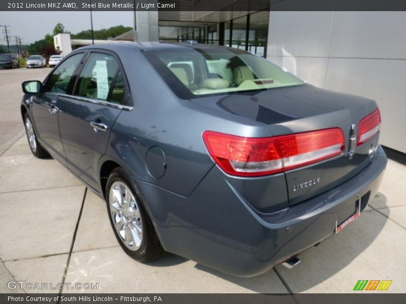 Steel Blue Metallic / Light Camel 2012 Lincoln MKZ AWD