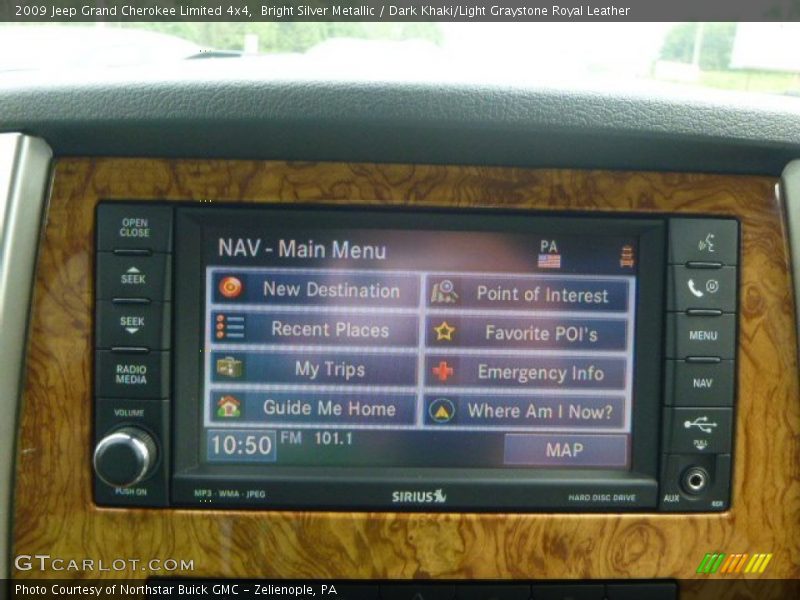 Bright Silver Metallic / Dark Khaki/Light Graystone Royal Leather 2009 Jeep Grand Cherokee Limited 4x4