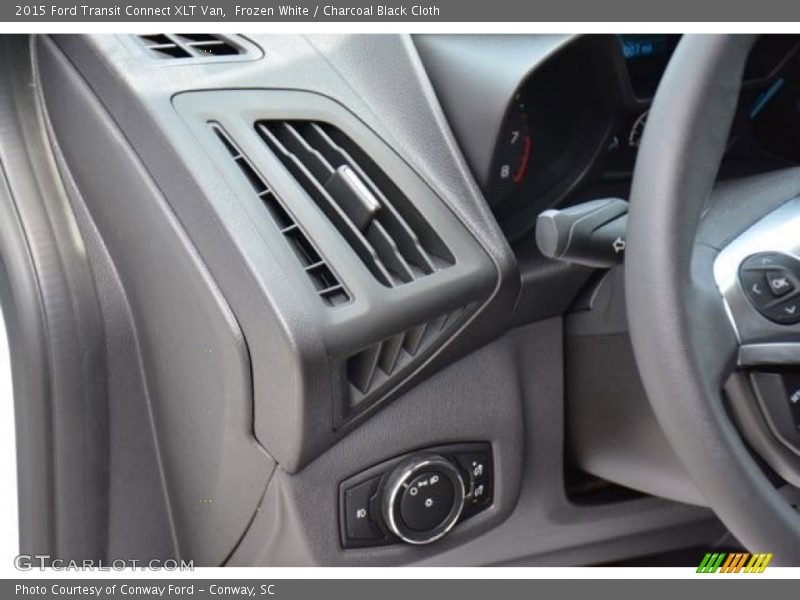 Frozen White / Charcoal Black Cloth 2015 Ford Transit Connect XLT Van