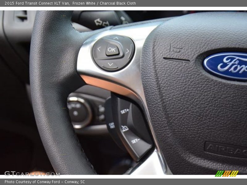 Frozen White / Charcoal Black Cloth 2015 Ford Transit Connect XLT Van