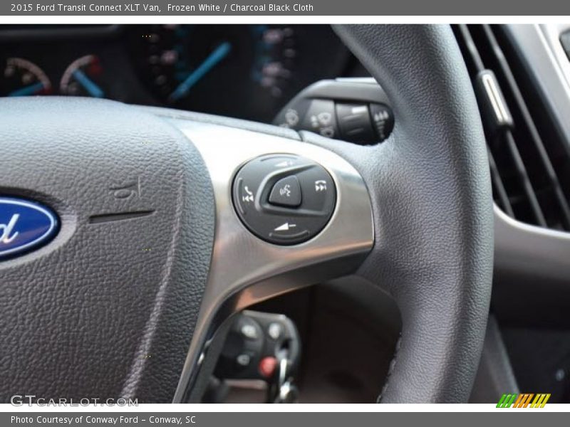Frozen White / Charcoal Black Cloth 2015 Ford Transit Connect XLT Van