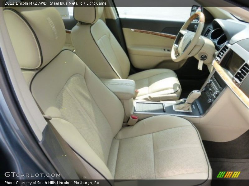 Steel Blue Metallic / Light Camel 2012 Lincoln MKZ AWD