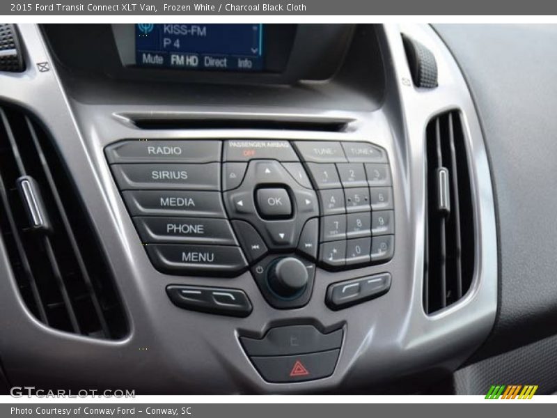 Frozen White / Charcoal Black Cloth 2015 Ford Transit Connect XLT Van