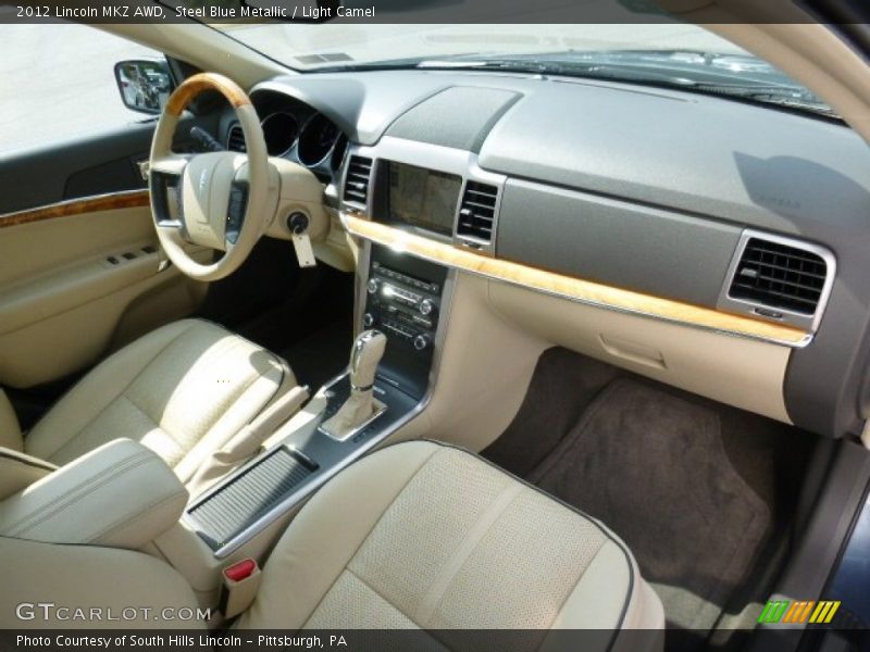 Steel Blue Metallic / Light Camel 2012 Lincoln MKZ AWD