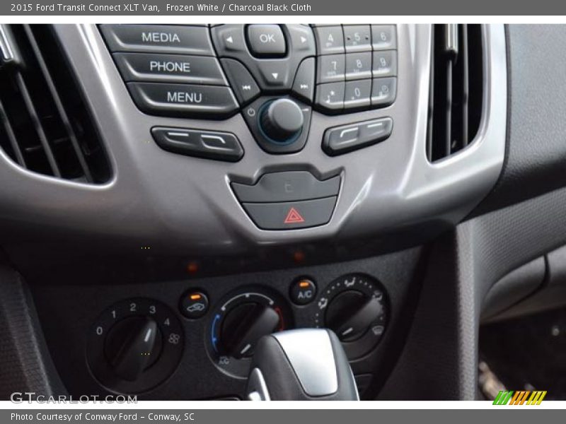 Frozen White / Charcoal Black Cloth 2015 Ford Transit Connect XLT Van