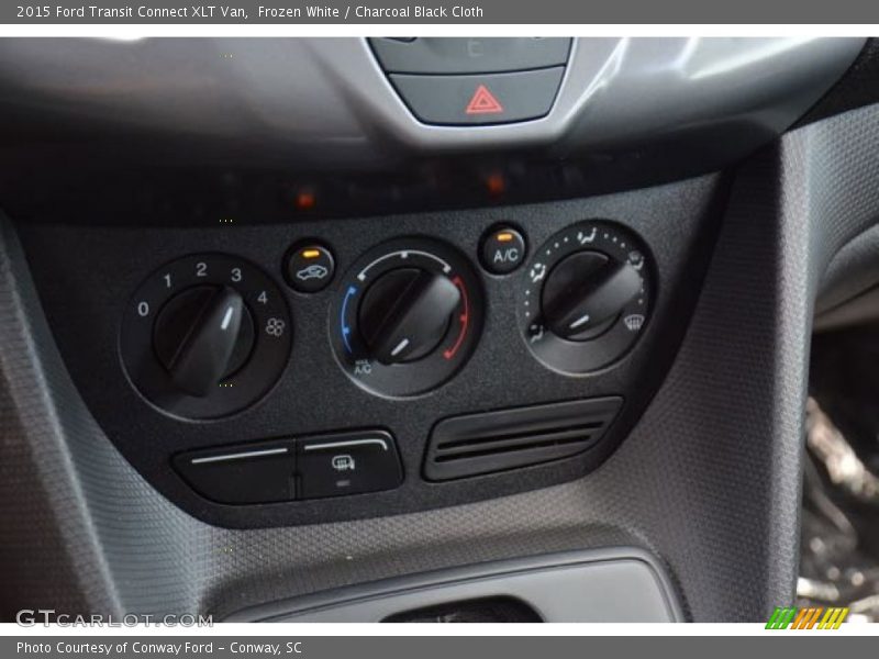 Frozen White / Charcoal Black Cloth 2015 Ford Transit Connect XLT Van