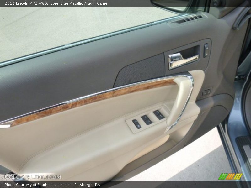 Steel Blue Metallic / Light Camel 2012 Lincoln MKZ AWD