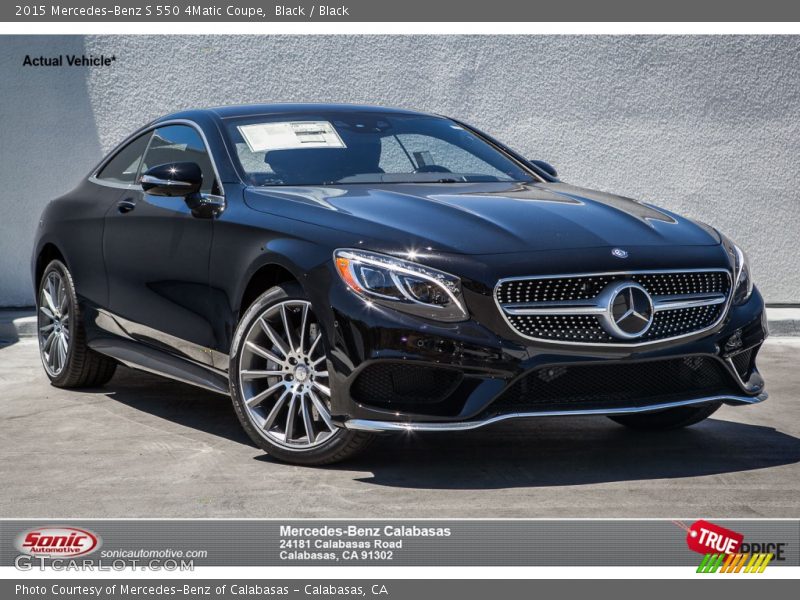 Black / Black 2015 Mercedes-Benz S 550 4Matic Coupe