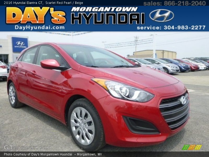 Scarlet Red Pearl / Beige 2016 Hyundai Elantra GT