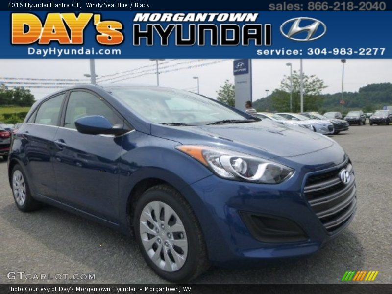 Windy Sea Blue / Black 2016 Hyundai Elantra GT