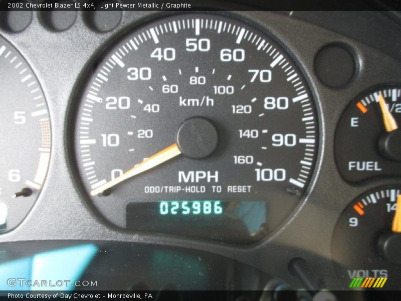 Light Pewter Metallic / Graphite 2002 Chevrolet Blazer LS 4x4