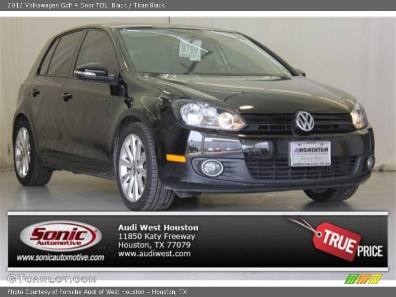 Black / Titan Black 2012 Volkswagen Golf 4 Door TDI