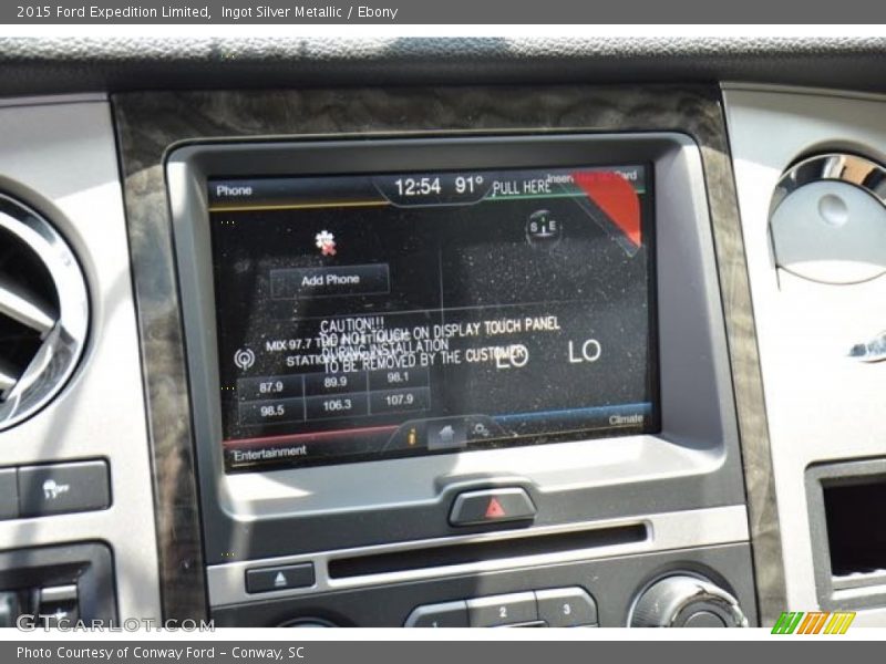 Ingot Silver Metallic / Ebony 2015 Ford Expedition Limited