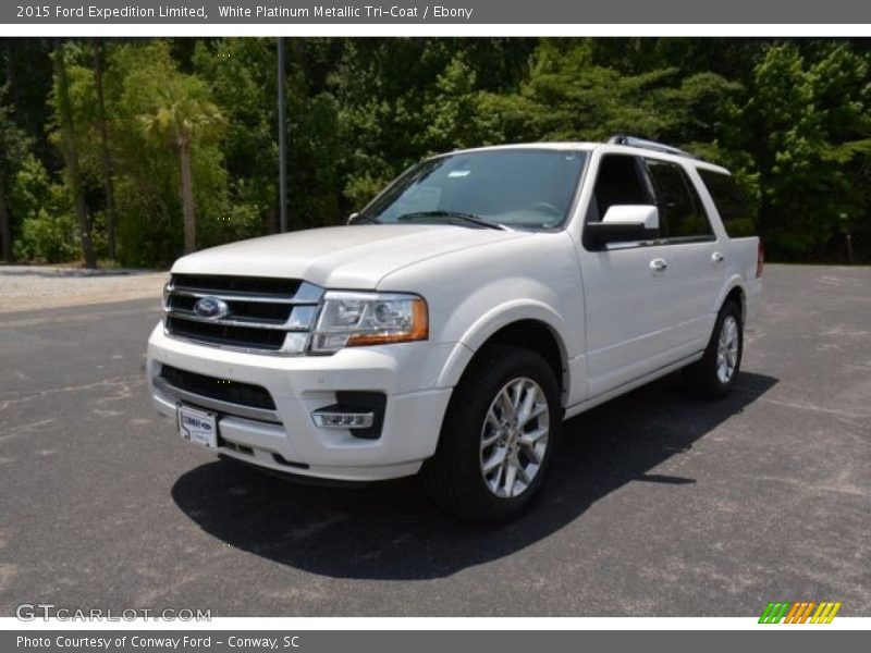 White Platinum Metallic Tri-Coat / Ebony 2015 Ford Expedition Limited