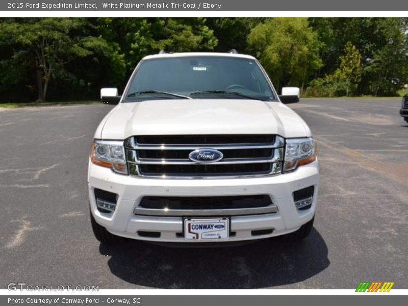White Platinum Metallic Tri-Coat / Ebony 2015 Ford Expedition Limited