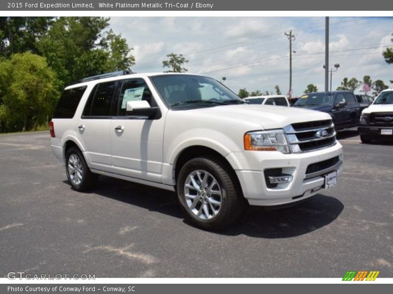 White Platinum Metallic Tri-Coat / Ebony 2015 Ford Expedition Limited