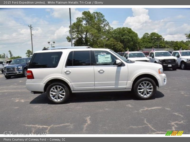 White Platinum Metallic Tri-Coat / Ebony 2015 Ford Expedition Limited