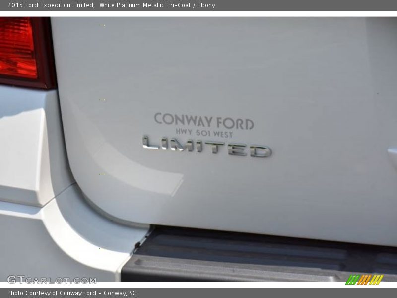 White Platinum Metallic Tri-Coat / Ebony 2015 Ford Expedition Limited