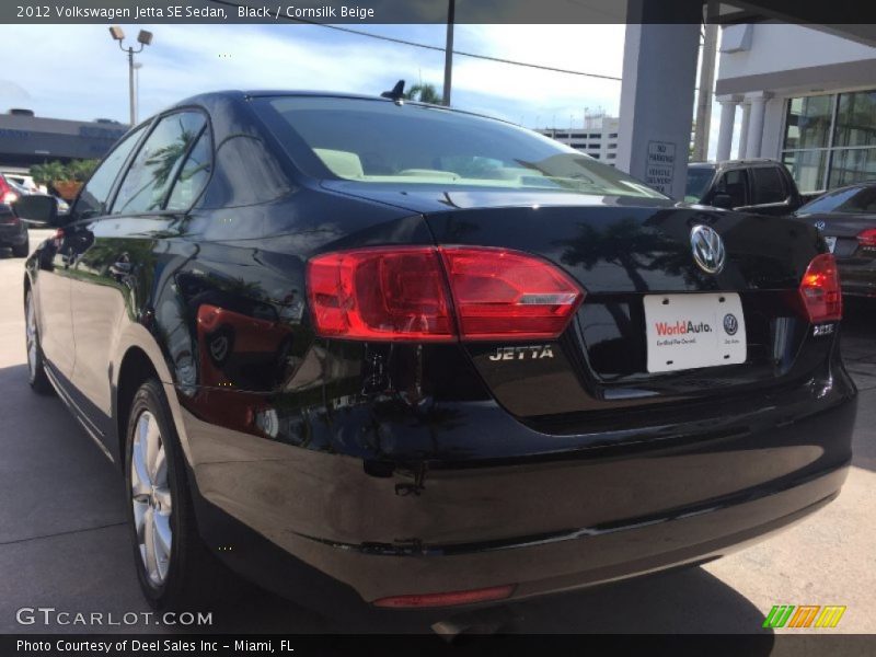 Black / Cornsilk Beige 2012 Volkswagen Jetta SE Sedan