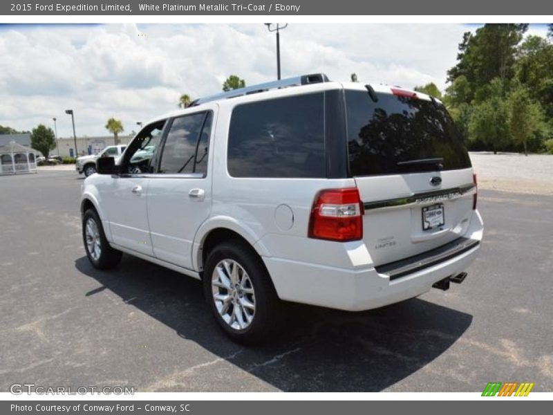 White Platinum Metallic Tri-Coat / Ebony 2015 Ford Expedition Limited