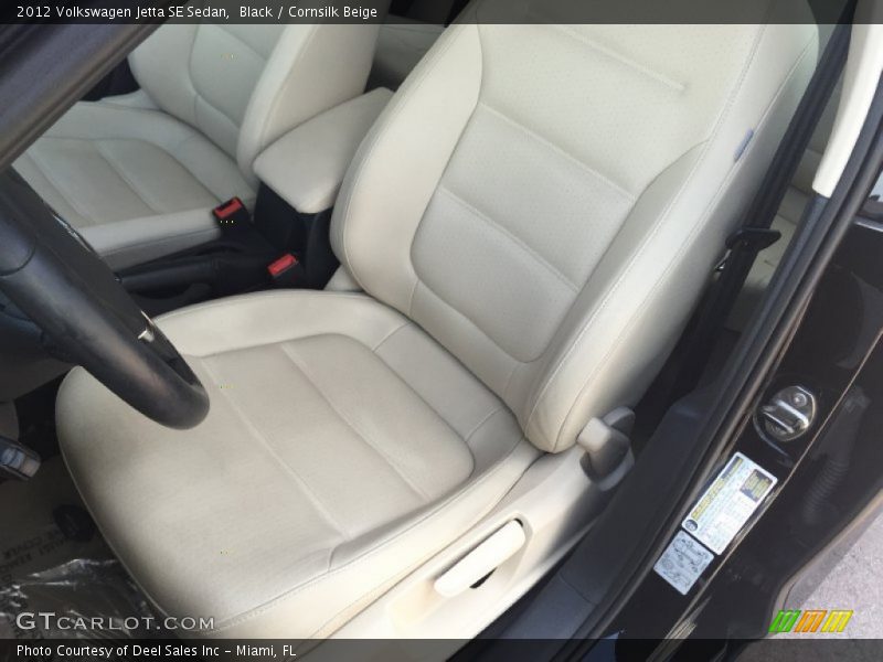 Black / Cornsilk Beige 2012 Volkswagen Jetta SE Sedan