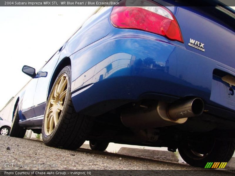 WR Blue Pearl / Blue Ecsaine/Black 2004 Subaru Impreza WRX STi