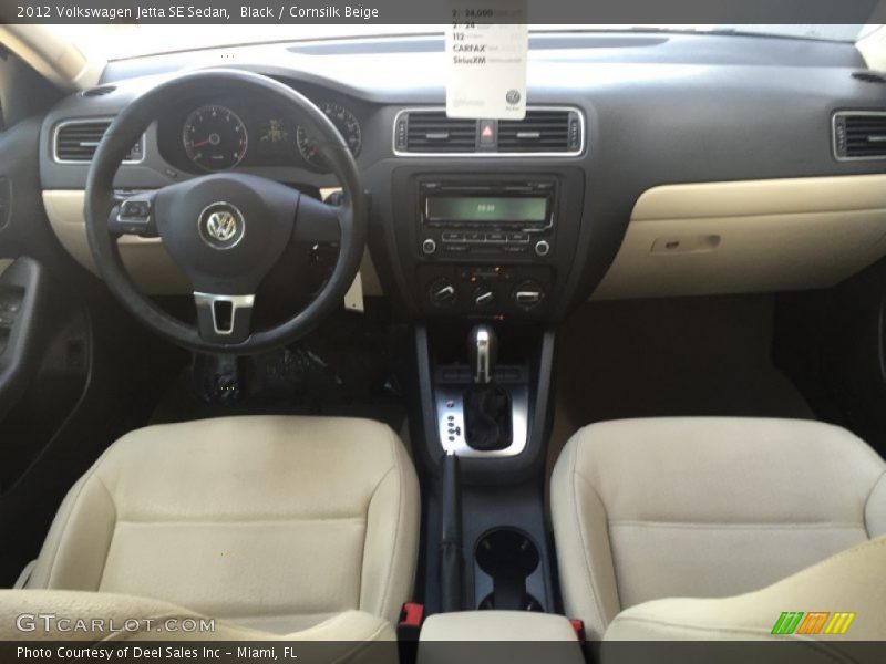 Black / Cornsilk Beige 2012 Volkswagen Jetta SE Sedan