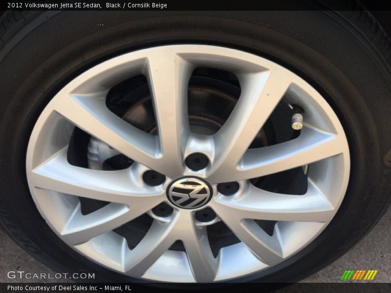 Black / Cornsilk Beige 2012 Volkswagen Jetta SE Sedan