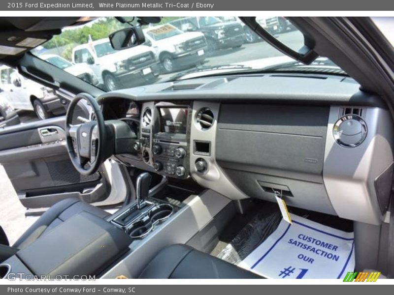 White Platinum Metallic Tri-Coat / Ebony 2015 Ford Expedition Limited