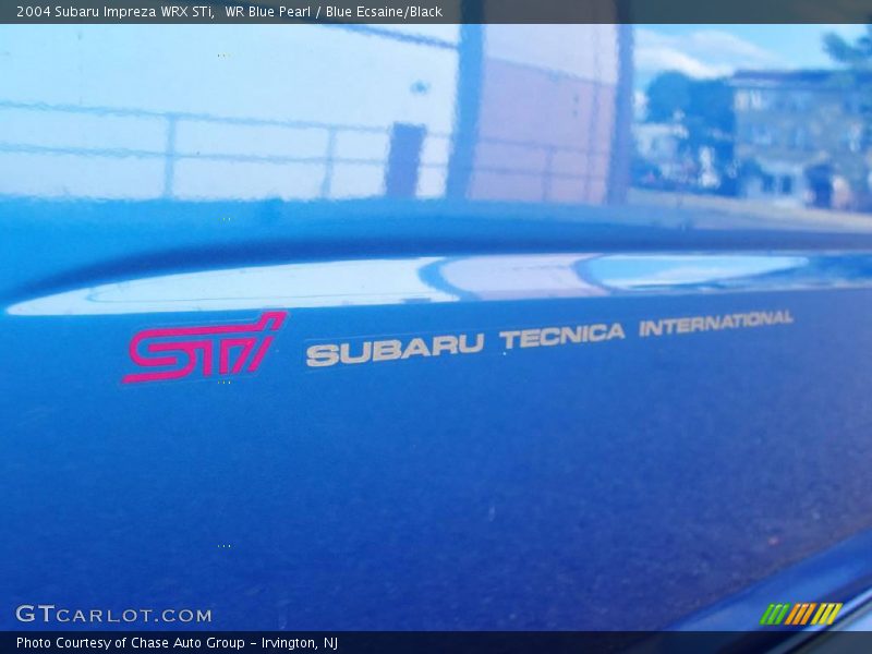 WR Blue Pearl / Blue Ecsaine/Black 2004 Subaru Impreza WRX STi