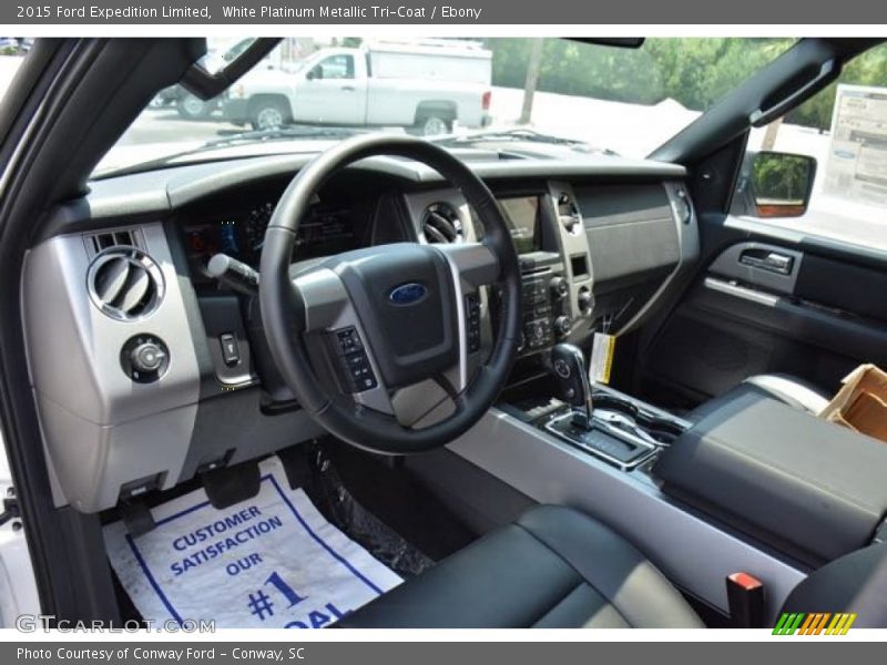 White Platinum Metallic Tri-Coat / Ebony 2015 Ford Expedition Limited