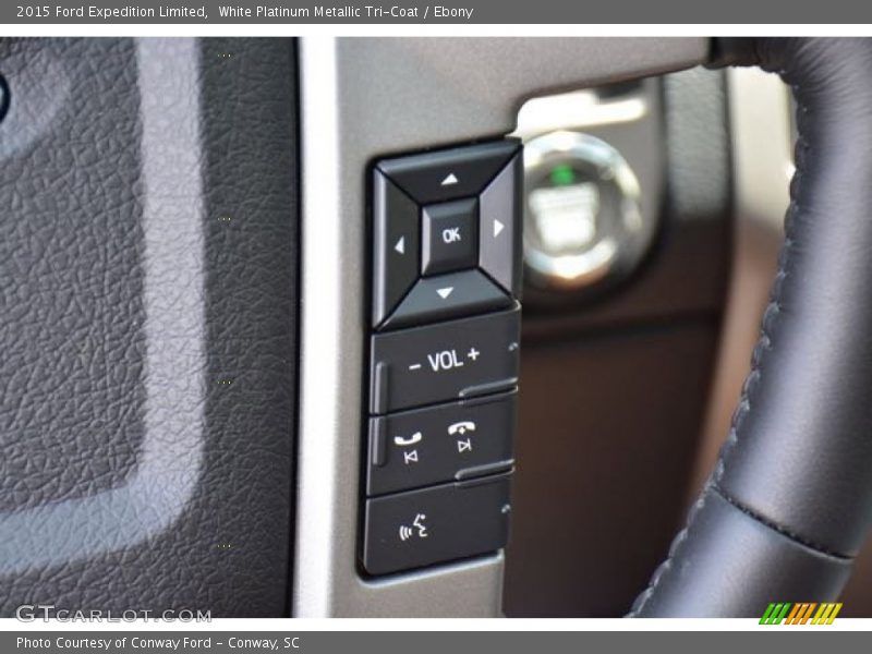 White Platinum Metallic Tri-Coat / Ebony 2015 Ford Expedition Limited