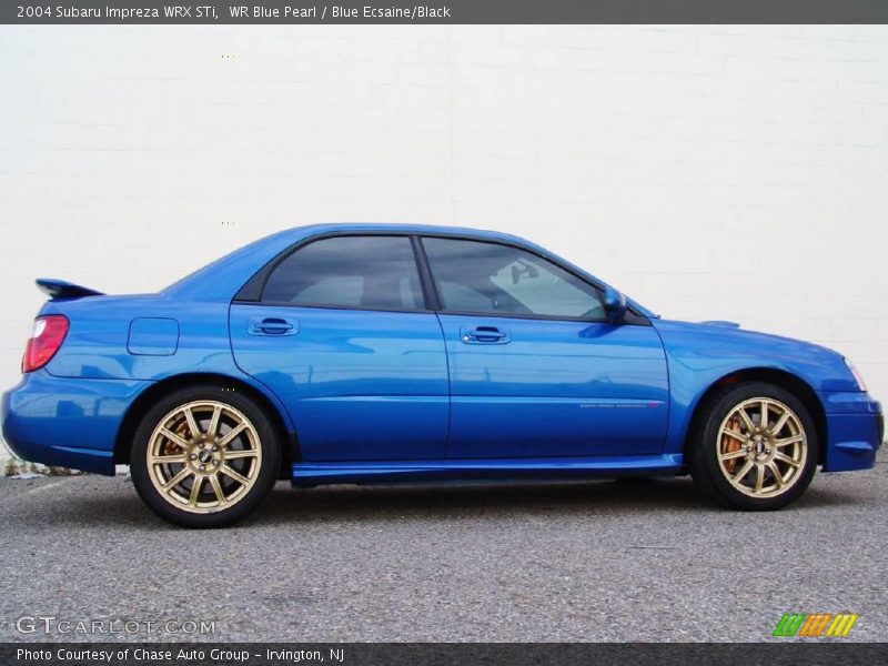 WR Blue Pearl / Blue Ecsaine/Black 2004 Subaru Impreza WRX STi