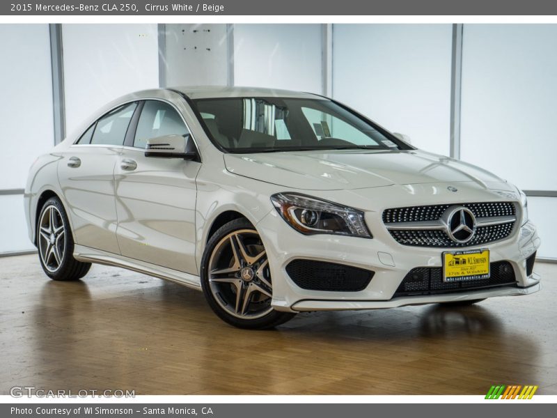 Cirrus White / Beige 2015 Mercedes-Benz CLA 250