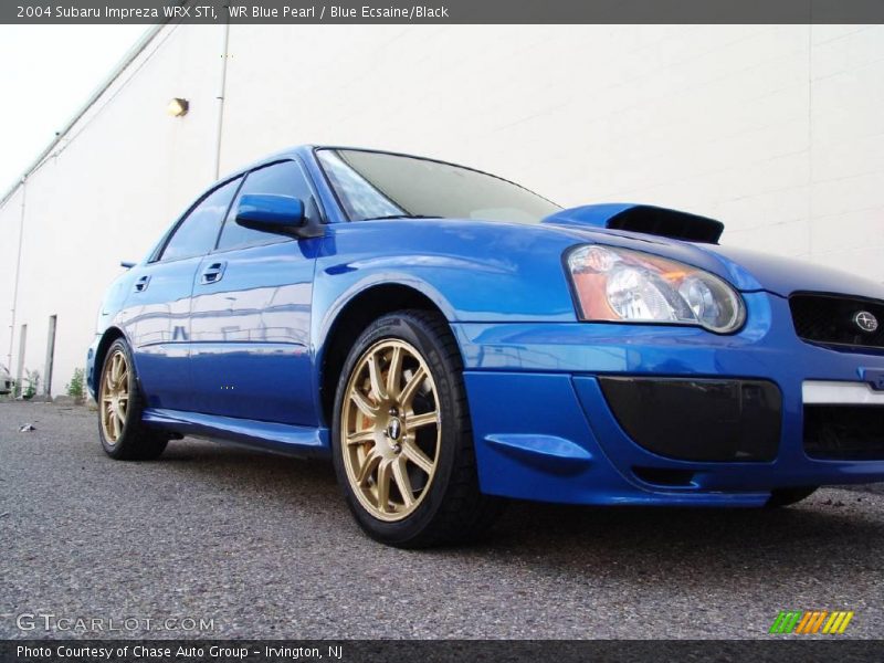 WR Blue Pearl / Blue Ecsaine/Black 2004 Subaru Impreza WRX STi
