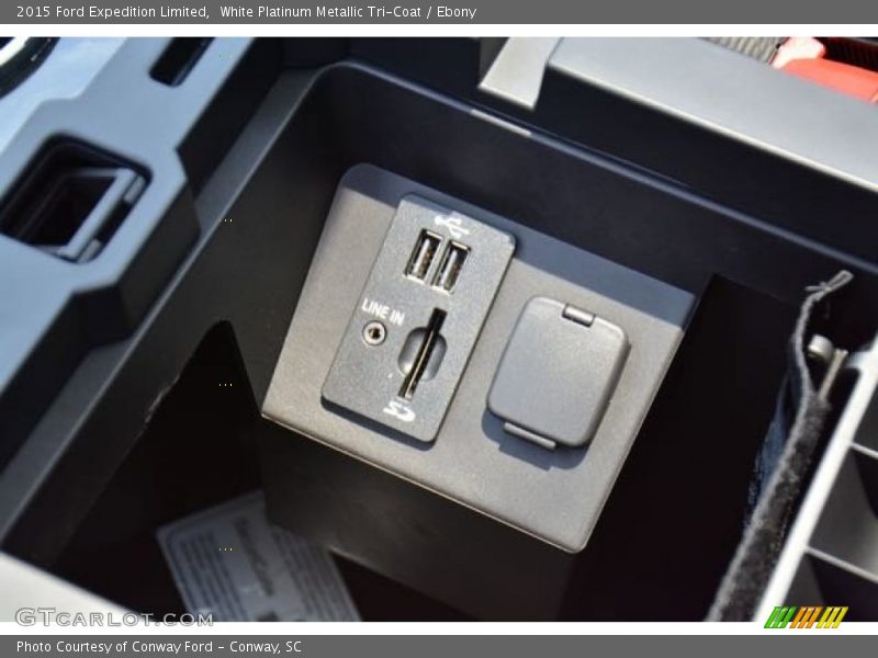 White Platinum Metallic Tri-Coat / Ebony 2015 Ford Expedition Limited