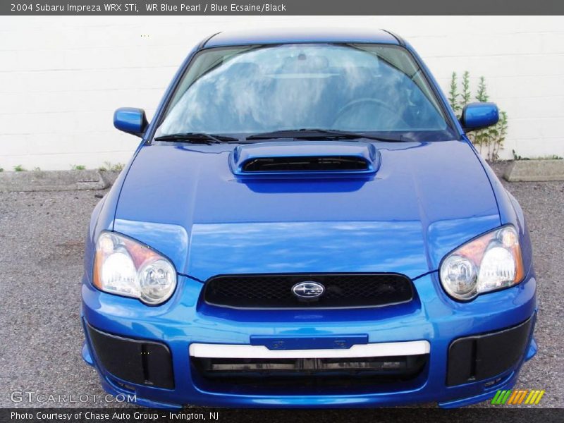 WR Blue Pearl / Blue Ecsaine/Black 2004 Subaru Impreza WRX STi