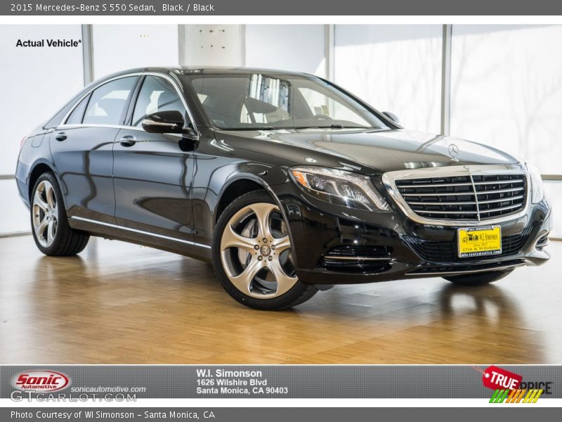Black / Black 2015 Mercedes-Benz S 550 Sedan