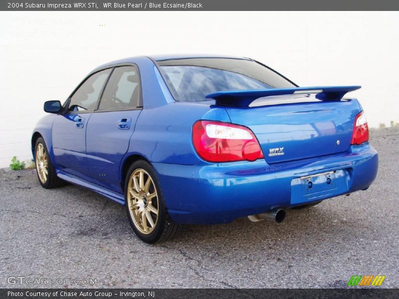 WR Blue Pearl / Blue Ecsaine/Black 2004 Subaru Impreza WRX STi