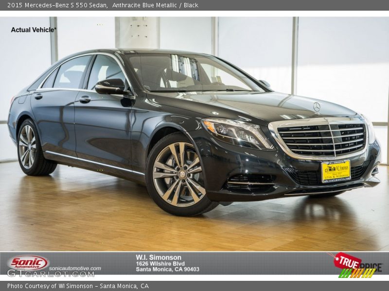 Anthracite Blue Metallic / Black 2015 Mercedes-Benz S 550 Sedan