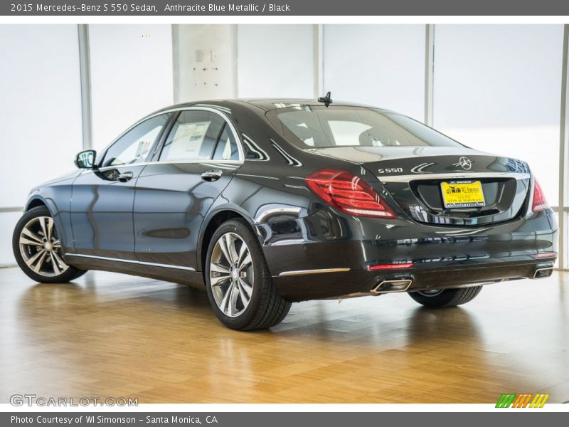 Anthracite Blue Metallic / Black 2015 Mercedes-Benz S 550 Sedan