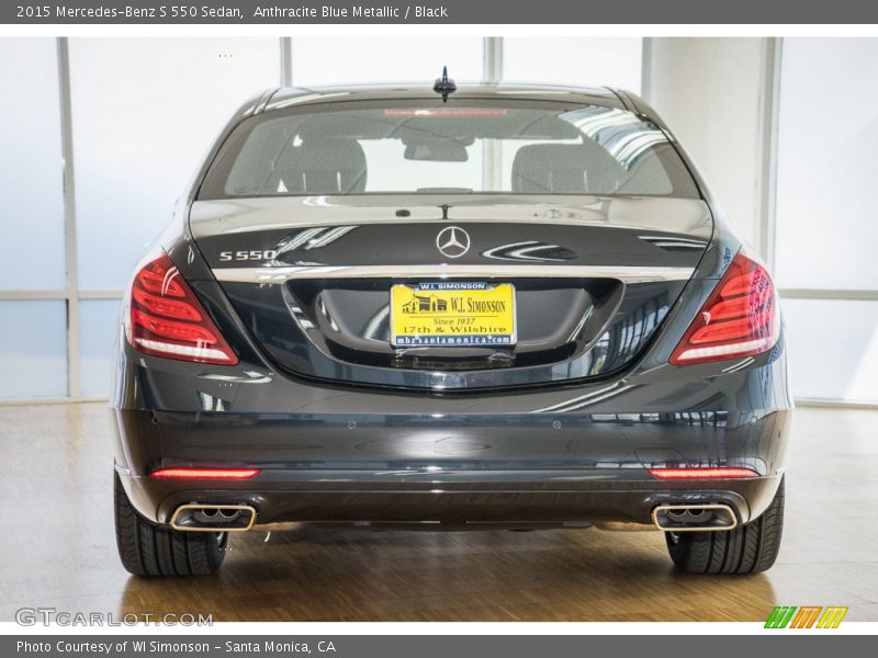 Anthracite Blue Metallic / Black 2015 Mercedes-Benz S 550 Sedan
