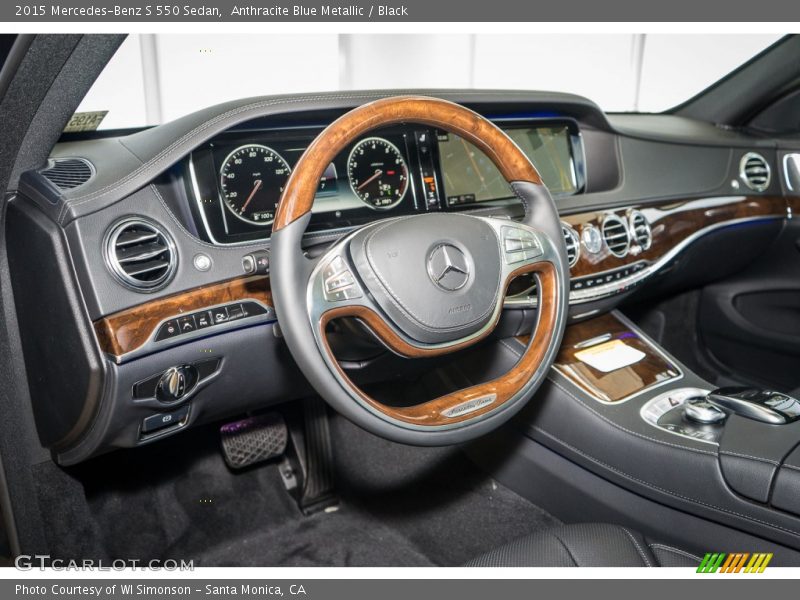 Anthracite Blue Metallic / Black 2015 Mercedes-Benz S 550 Sedan