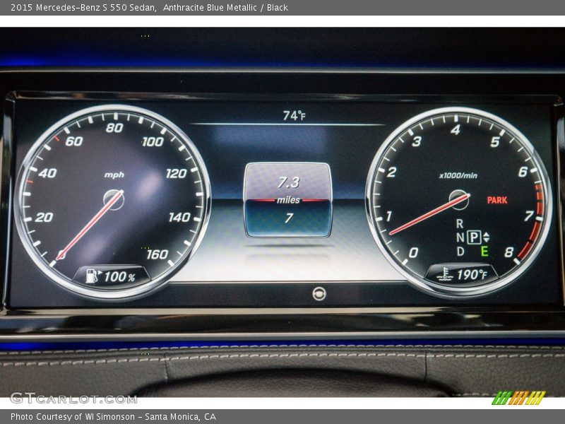 Anthracite Blue Metallic / Black 2015 Mercedes-Benz S 550 Sedan