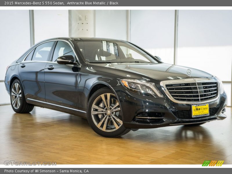 Anthracite Blue Metallic / Black 2015 Mercedes-Benz S 550 Sedan